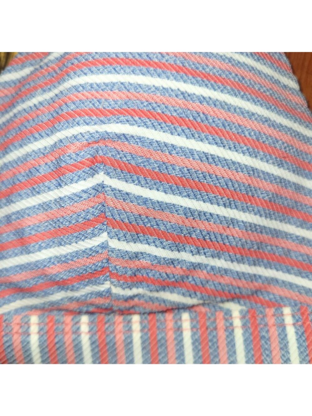 Onia Women's Medium Pastel Stripe Triangle Bikini Top Adjustable Festival Swim - Picture 3 of 6